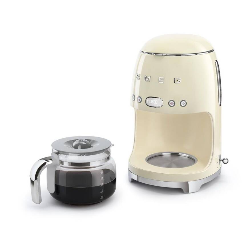 Smeg DCF02CREU Retro Krem 1.4 Litre 10 Bardak Filtre Kahve Makinesi - 6