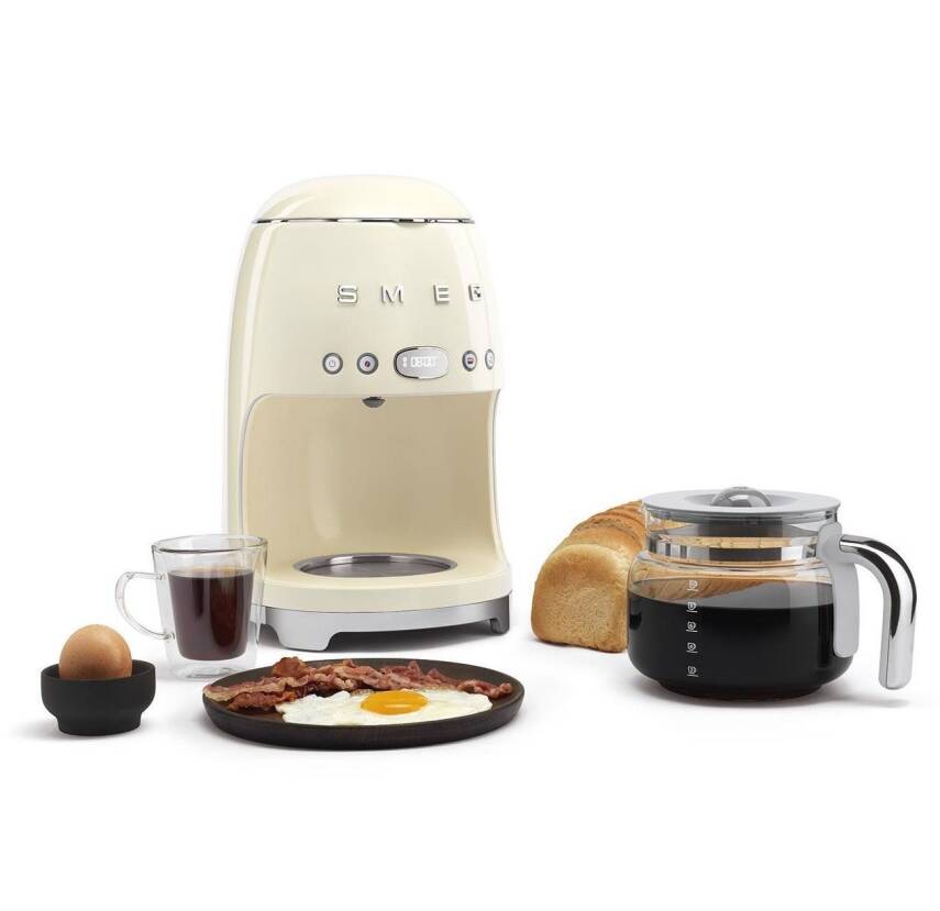 Smeg DCF02CREU Retro Krem 1.4 Litre 10 Bardak Filtre Kahve Makinesi - 7