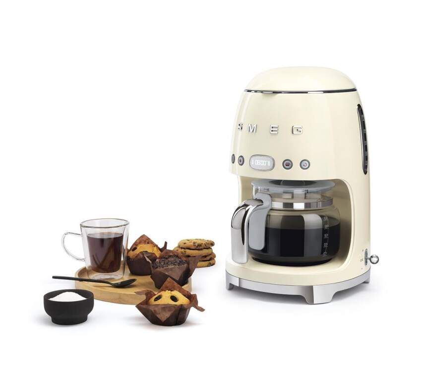 Smeg DCF02CREU Retro Krem 1.4 Litre 10 Bardak Filtre Kahve Makinesi - 8
