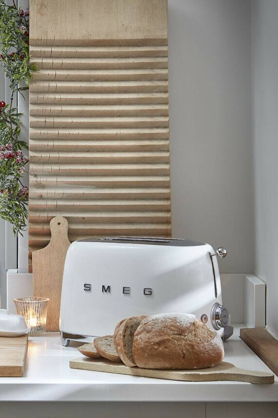 50s Style Retro Mat Beyaz Retro 2x1 Ekmek Kızartma Makinesi tsf01whmeu - 6