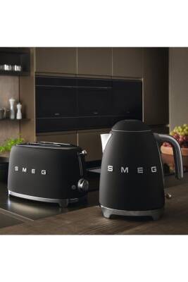 50s Style Retro Mat Siyah Kettle KLF03BLMEU - 7
