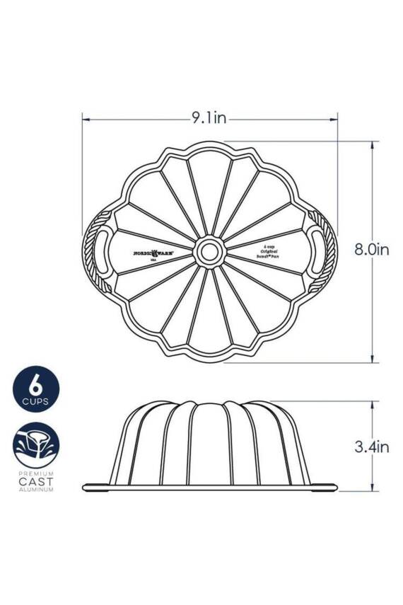 51277 60. Yıl Özel Bundt Kek Kalıbı - 6 Cup - 3