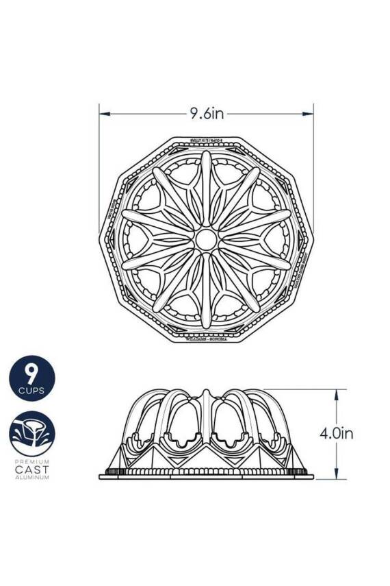 88637 Kubbeli Katedral Bundt Kek Kalıbı - 7