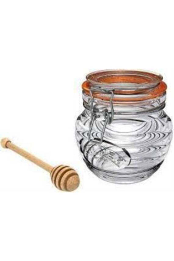 Ahşap Kaşıklı Bal Kavanozu 400 Ml - 2
