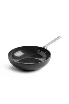 Alu Magn Wok Tava 28 Cm Mat Siyah - 1