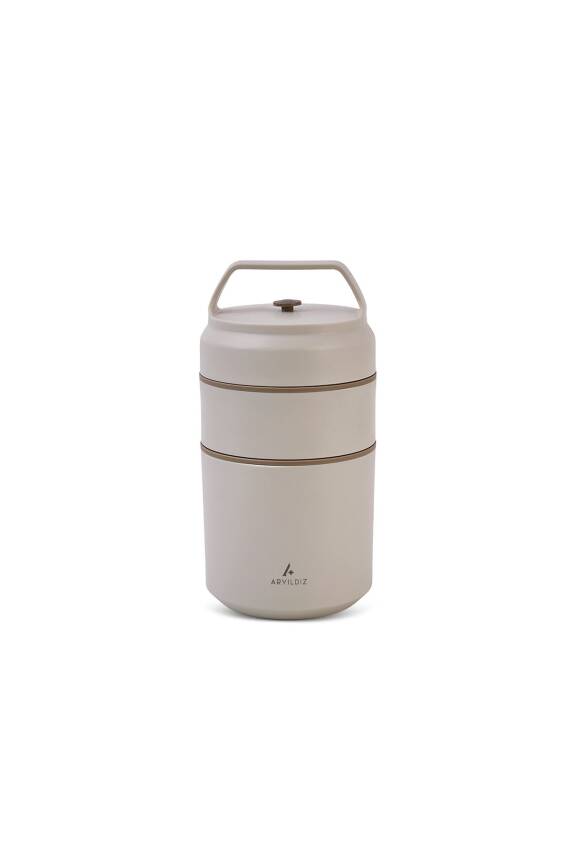 Bento Katlı Lunch Box Beige 620 ml - 2