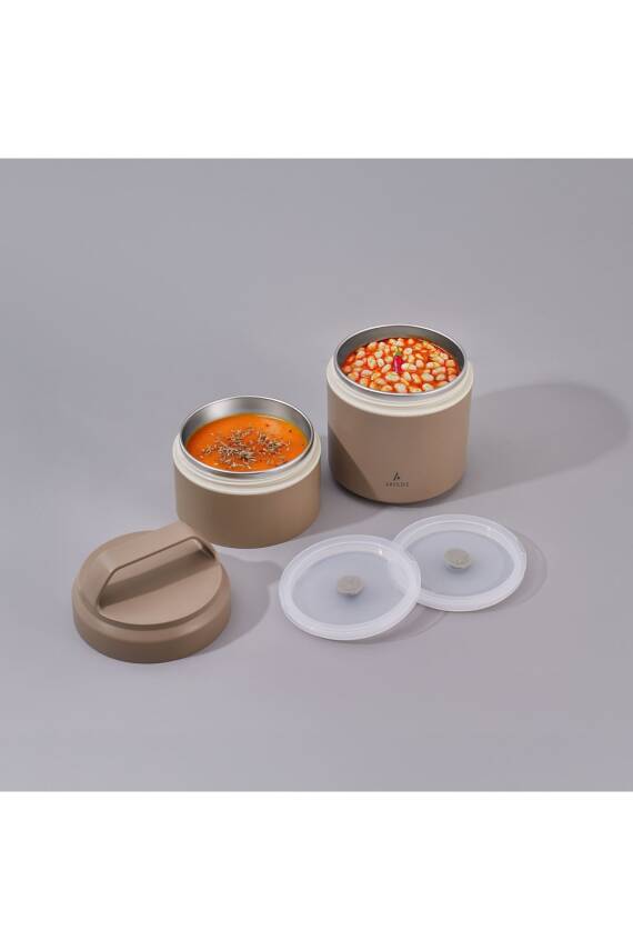 Bento Katlı Lunch Box Haki 1200 ml - 1