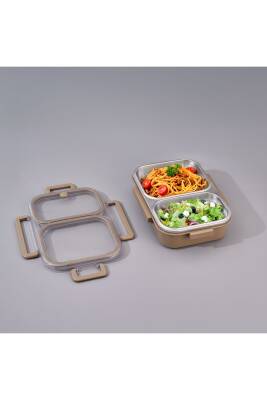 Bento Lunch Box 2 Bölmeli Haki - 1