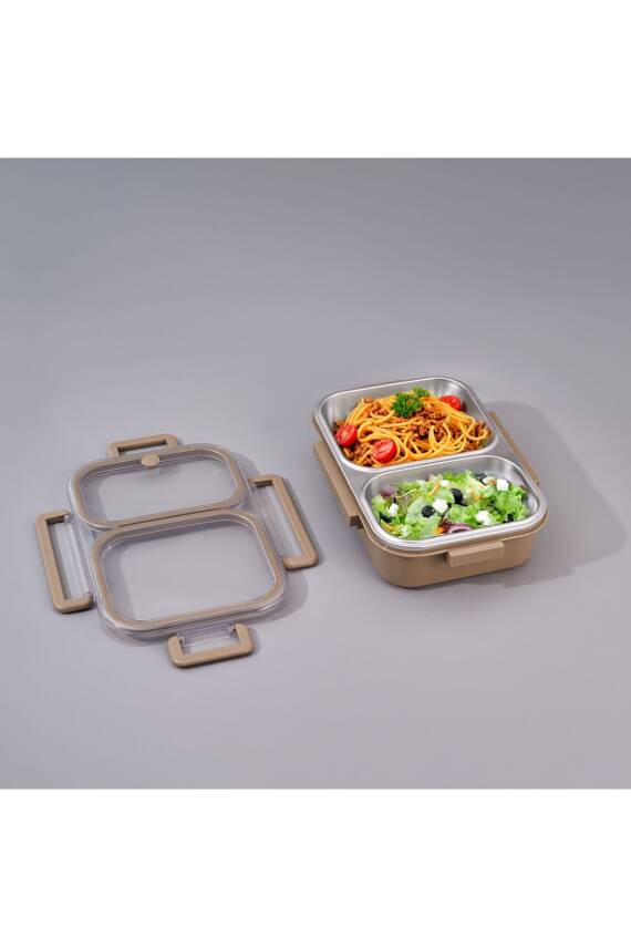 Bento Lunch Box 2 Bölmeli Haki - 1