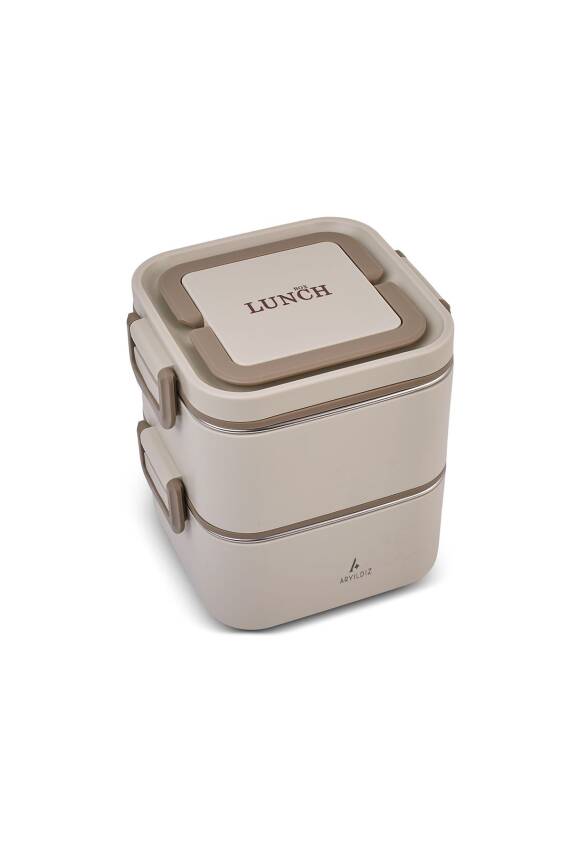 Bento Lunch Box Kare Beige 1400 ml - 2