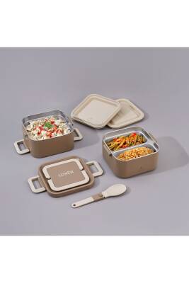 Bento Lunch Box Kare Haki 1400 ml - 1
