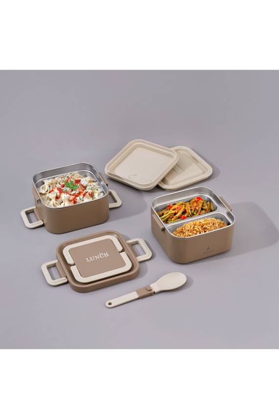 Bento Lunch Box Kare Haki 1400 ml - 1