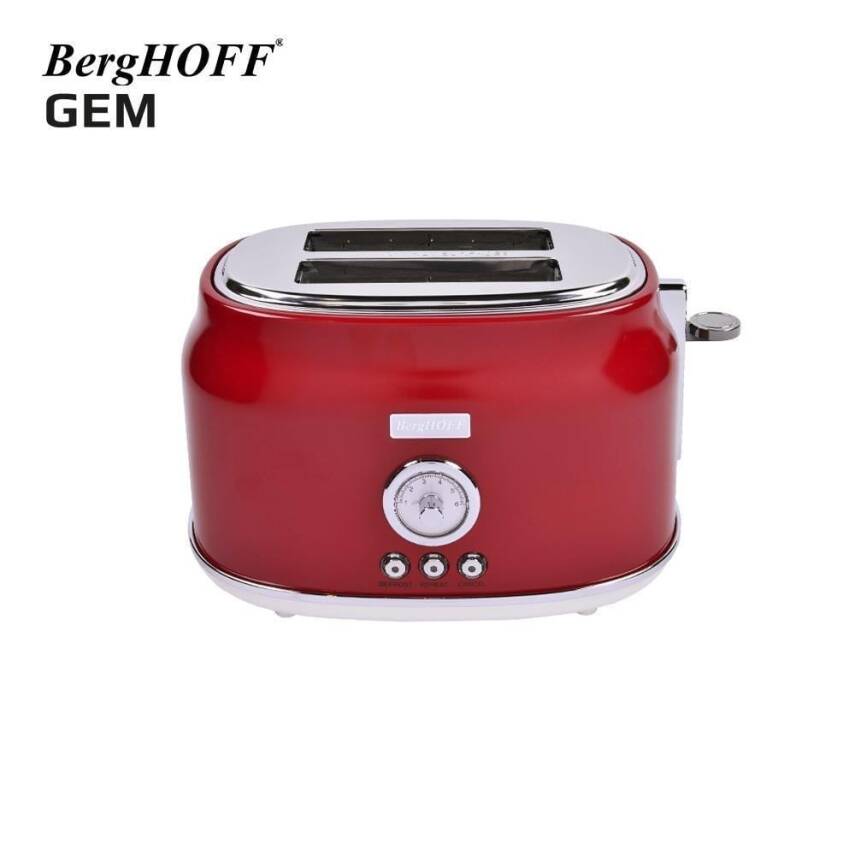 Berghoff 7950040 GEM RETRO Kırmızı İki Dilim Ekmek Kızartma Makinesi - 3