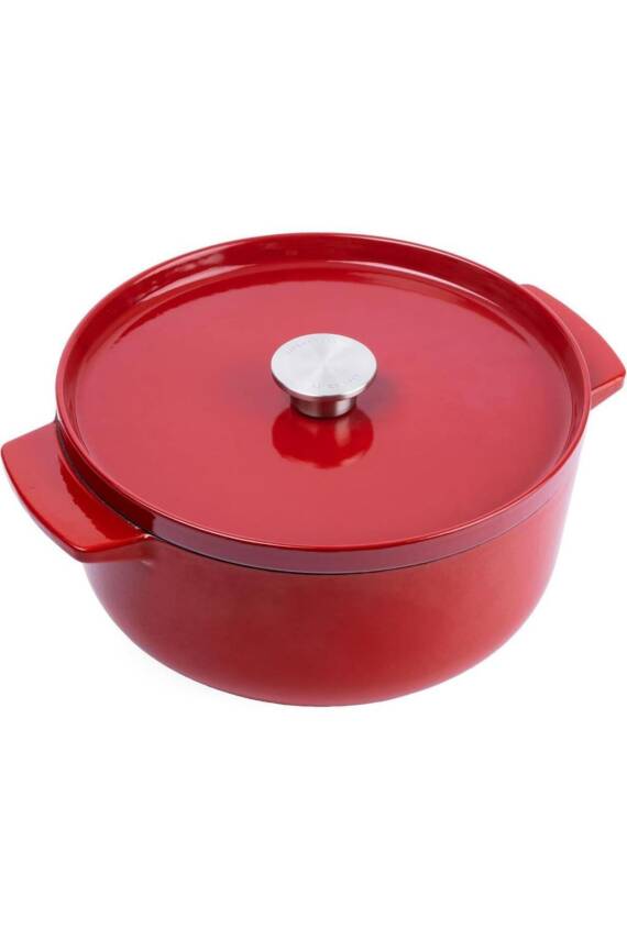 Cc006060-001 5.2 Litre 26 Cm. Döküm Demir Tencere - Kırmızı - 1