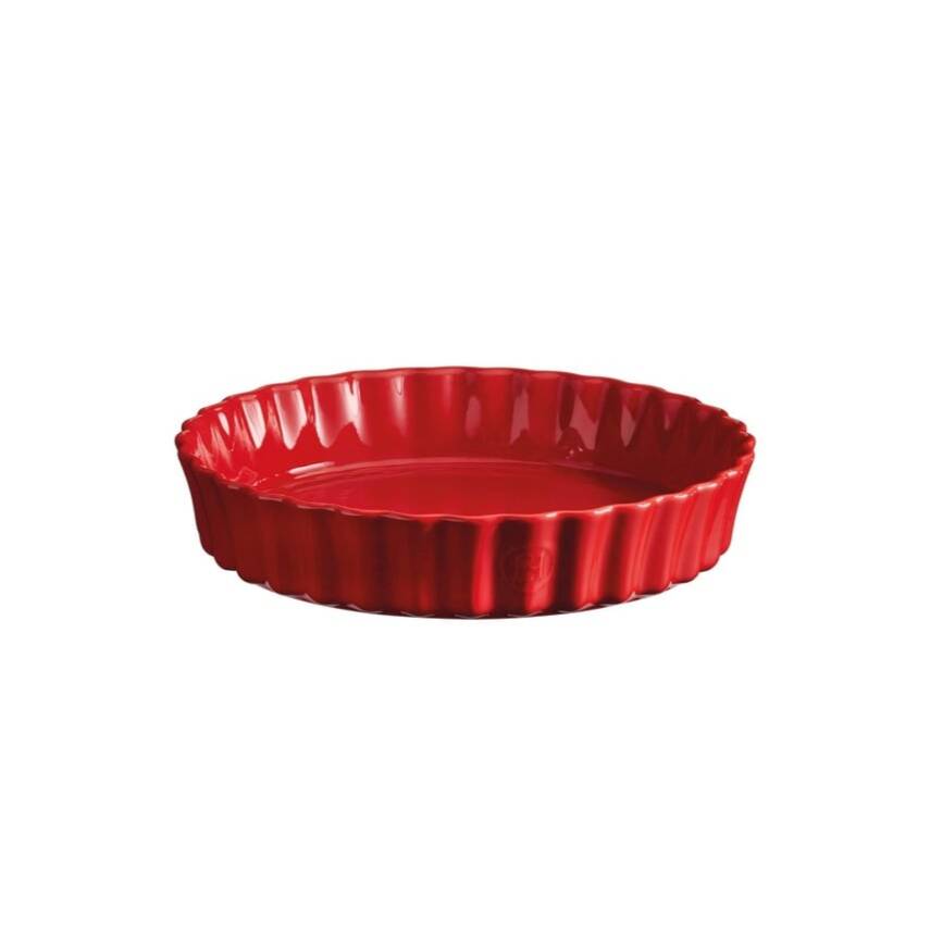 Emile Henry 346024 Yuvarlak 24 cm Kırmızı Tart ve Börek Fırın Kabı - 1