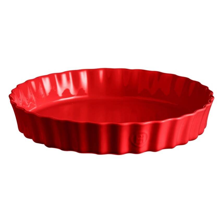Emile Henry 346032 Yuvarlak 32 cm Kırmızı Tart ve Börek Fırın Kabı - 1