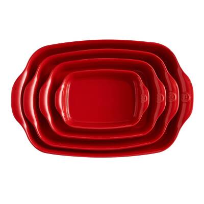 Emile Henry 349654 Dikdörtgen 42x28 cm Kırmızı Fırın Kabı - 3