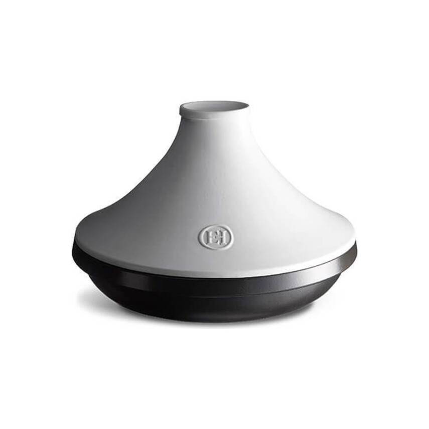 Emile Henry 776632 İnduksiyon Uyumlu 32 cm 4 Litre Beyaz Tajin Güveç - 1