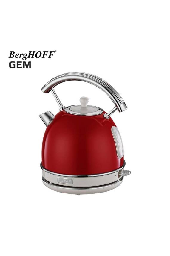 Gem Retro 1.7 Litre Kırmızı Yuvarlak Su Isıtıcısı - 1