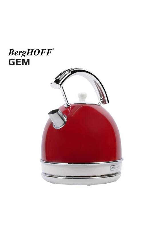 Gem Retro 1.7 Litre Kırmızı Yuvarlak Su Isıtıcısı - 2