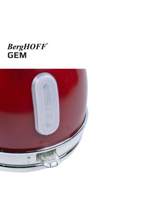 Gem Retro 1.7 Litre Kırmızı Yuvarlak Su Isıtıcısı - 4