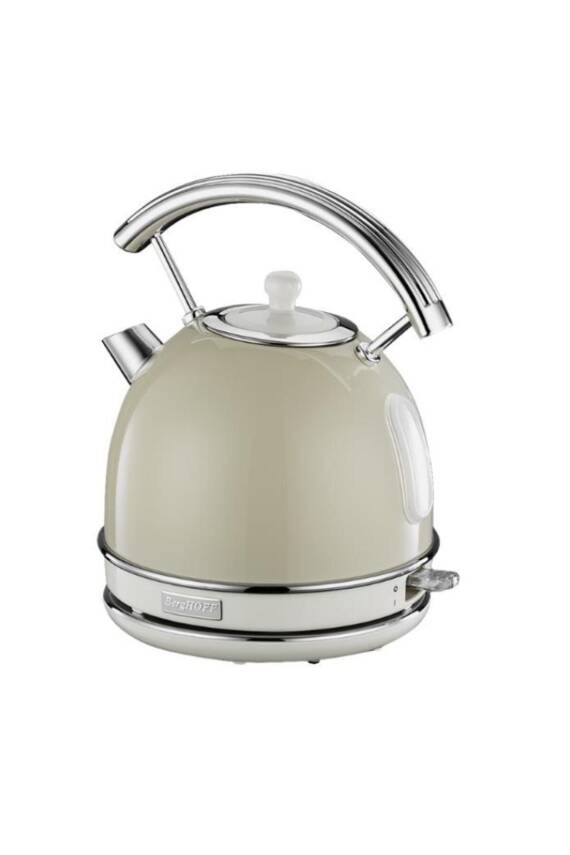Berghoff 7950022 Gem Retro 1.7 Litre Vanilya krem Rengi Yuvarlak Su Isıtıcısı - 1