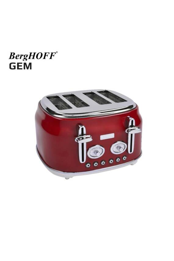 Gem Retro Kırmızı Dört Dilim Ekmek Kızartma Makinesi - 2