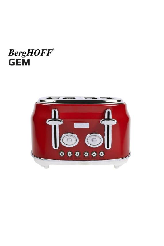 Gem Retro Kırmızı Dört Dilim Ekmek Kızartma Makinesi - 3