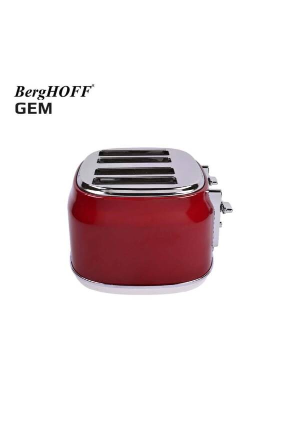 Gem Retro Kırmızı Dört Dilim Ekmek Kızartma Makinesi - 4
