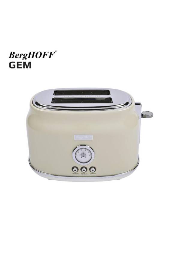Gem Retro Krem Rengi Iki Dilim Ekmek Kızartma Makinesi - 3