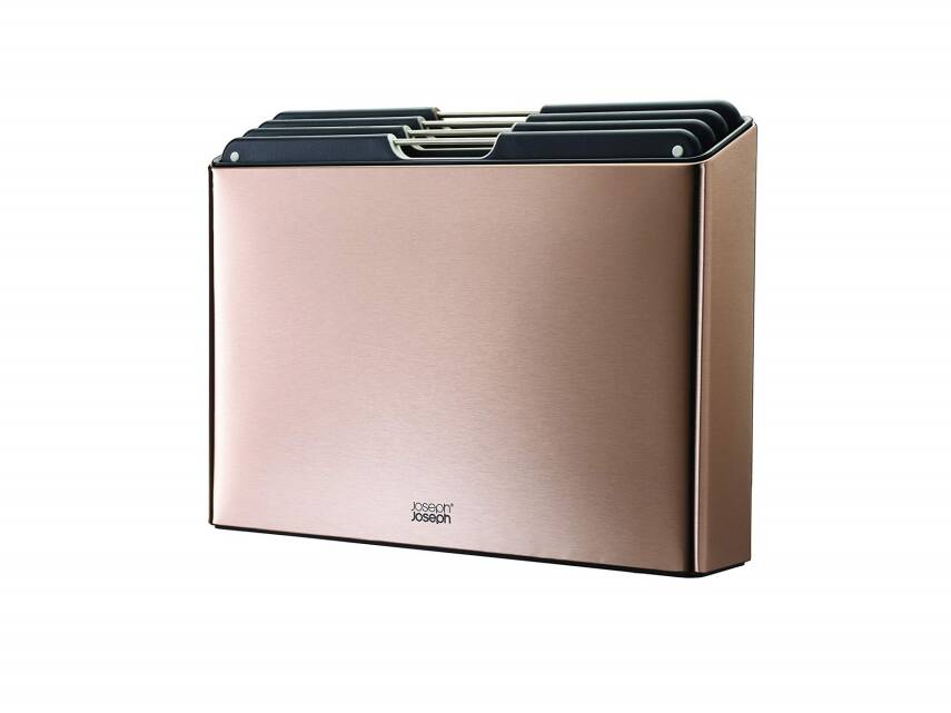 Joseph Joseph 60172 Folio Rose Gold Standlı Kesme Tahtası Seti - 1