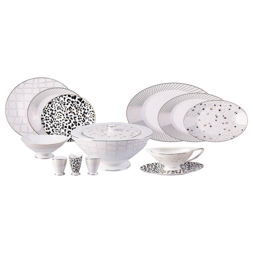 Jumbo 500.01.01.5218 Safari 64 Parça 12 Kişilik Yemek Takımı - 1
