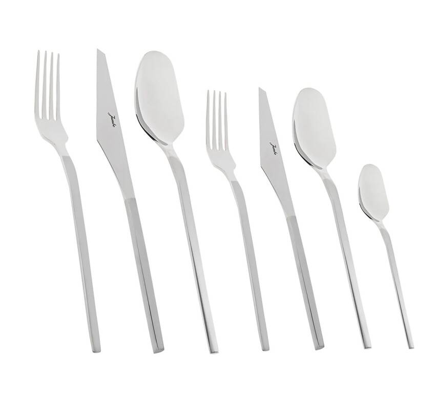 Jumbo 5100 Quartz 12 Kişilik 84 Parça Mat Çatal Kaşık Bıçak Takımı - 1