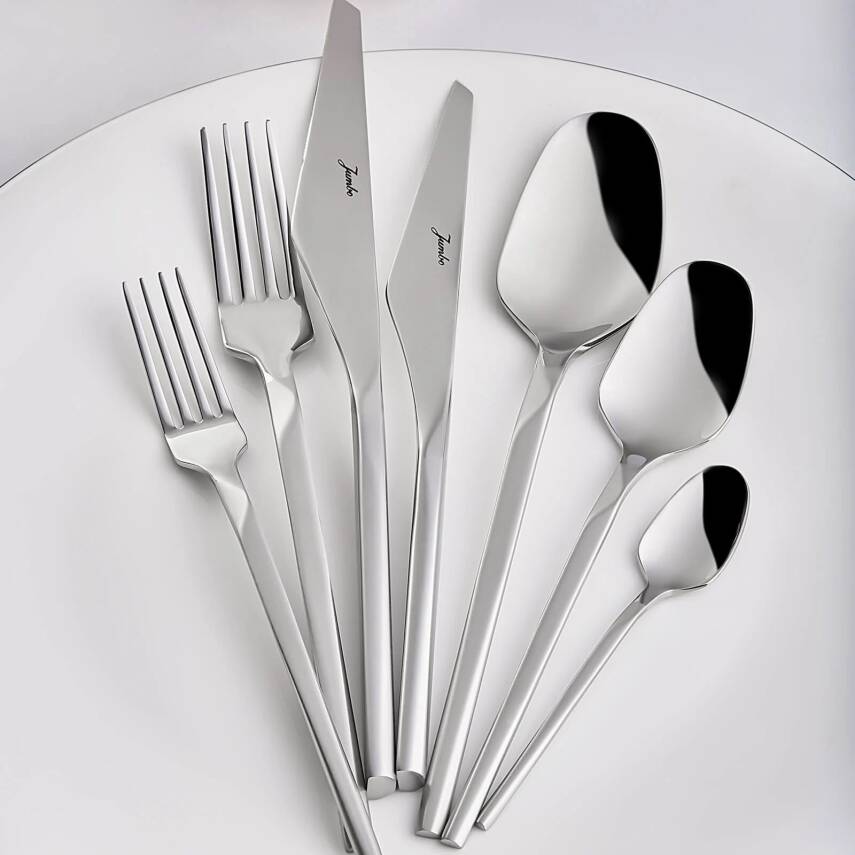 Jumbo 5100 Quartz 12 Kişilik 84 Parça Mat Çatal Kaşık Bıçak Takımı - 3