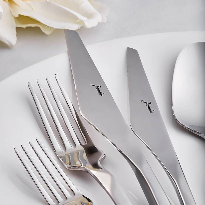 Jumbo 5100 Quartz 12 Kişilik 84 Parça Mat Çatal Kaşık Bıçak Takımı - 4