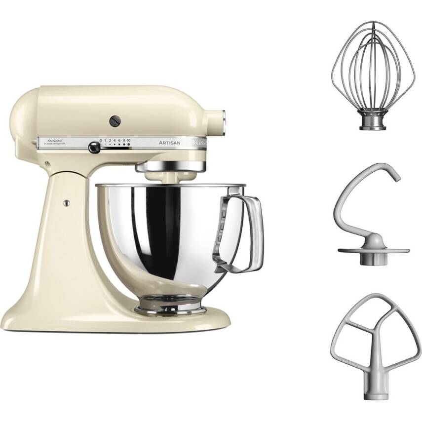 KitchenAid 5KSM125EAC Artisan 4,8 Litre Stand Mikseri Krem - 1