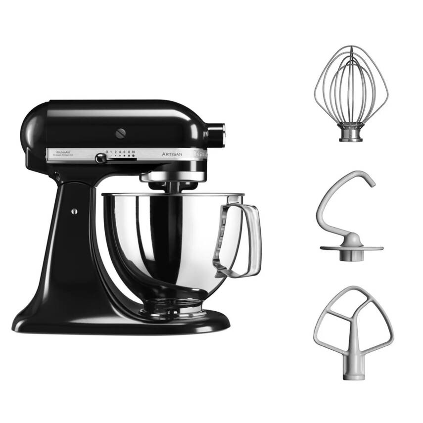 KitchenAid 5KSM125EOB Artisan 4.8 Litre Stand Mikser - Onyx Black - 1