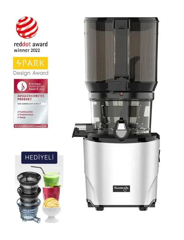 Kuvings AUTO10 Hands-Free Yavaş Sıkım Slow Juicer Meyve Sıkacağı Gri - 1