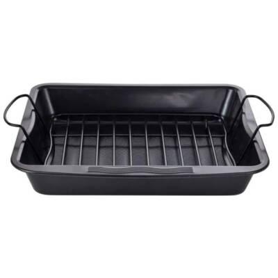 MasterPro BGMP-7340 Karbon Çelik Pişirme Fırın tepsisi 40x36,5x7 cm - 1