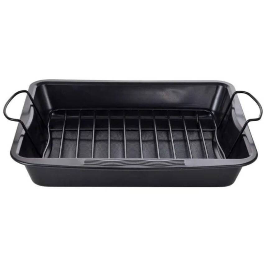 MasterPro BGMP-7340 Karbon Çelik Pişirme Fırın tepsisi 40x36,5x7 cm - 1