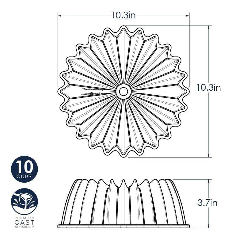 Nordicware 85777 Brillance Bundt Kek Kalıbı - 5 Cup Gold - 3