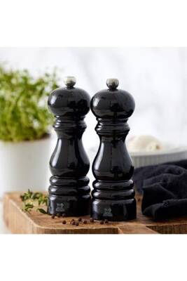 Paris Ahşap Siyah Lake Karabiber Ve Tuz Değirmeni 18 Cm - 1