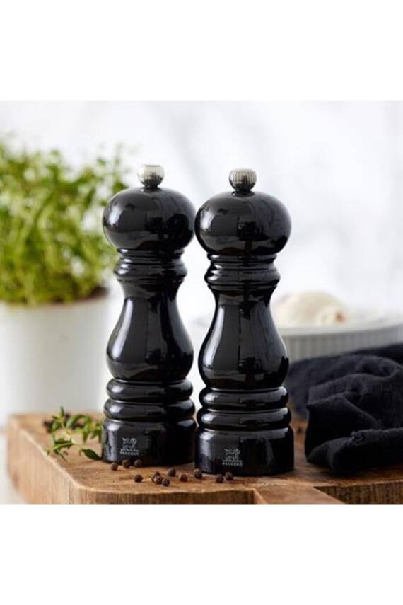 Paris Ahşap Siyah Lake Karabiber Ve Tuz Değirmeni 18 Cm - 1