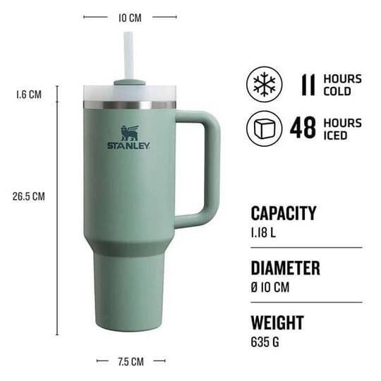 Quencher 1,18l 40oz Unisex Yeşil Matara Suluk 10-10824-400 - 3