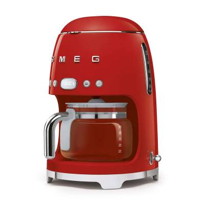 Smeg DCF02RDEU Retro Kırmızı 1.4 Litre 10 Bardak Filtre Kahve Makinesi - 2