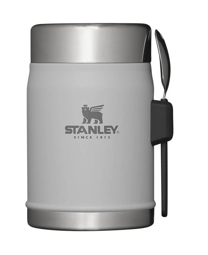 Stanley Klasik Paslanmaz Çelik Koyu Beyaz Yemek Termosu Kaşıklı 0.40 LT - 1
