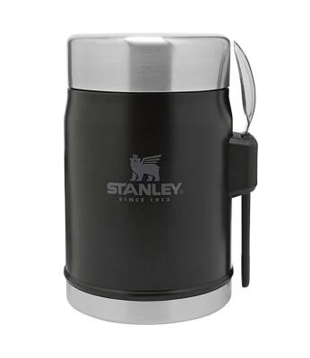 Stanley Klasik Paslanmaz Çelik Siyah Yemek Termosu Kaşıklı 0,40 Litre - 1