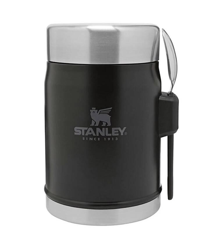 Stanley Klasik Paslanmaz Çelik Siyah Yemek Termosu Kaşıklı 0,40 Litre - 1