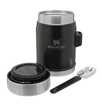 Stanley Klasik Paslanmaz Çelik Siyah Yemek Termosu Kaşıklı 0,40 Litre - 2