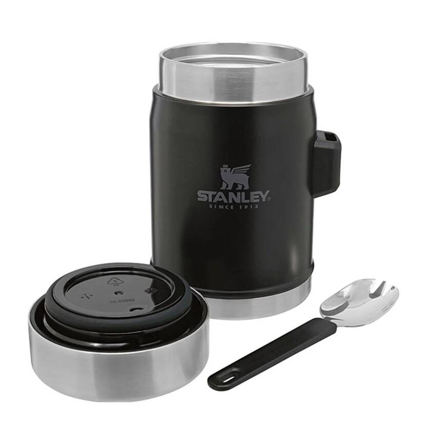 Stanley Klasik Paslanmaz Çelik Siyah Yemek Termosu Kaşıklı 0,40 Litre - 2